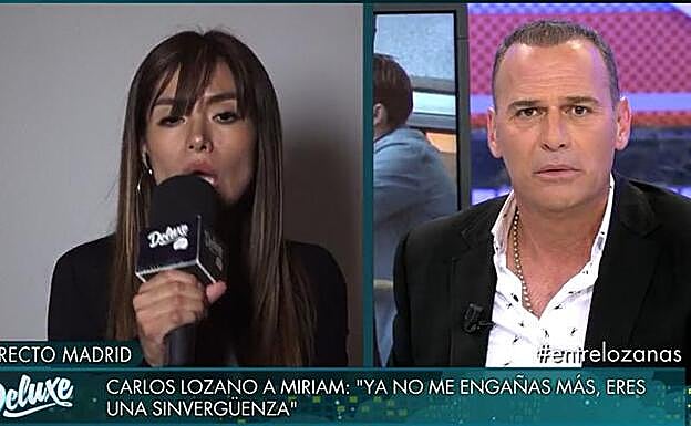 Carlos Lozano y Miriam Saavedra durante su enfrentamiento.