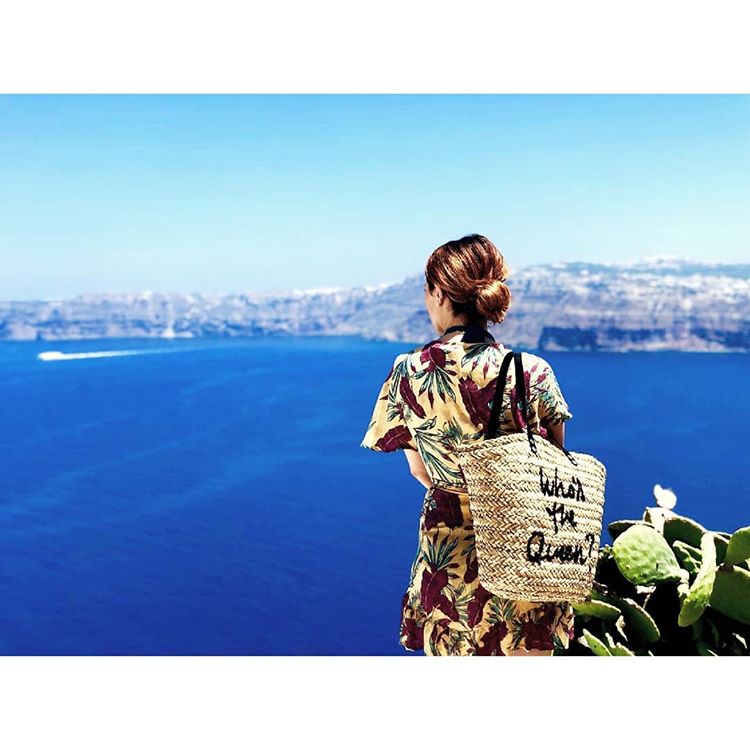 Blanca Suárez, para Women Secret. La actriz alucinó con las vistas en la isla griega de Santorini.