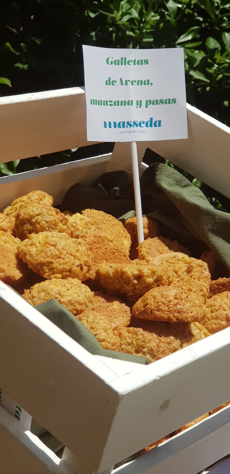 Las deliciosas galletas de avena, manzana y pasas del Catering Masseda nos encantaron.