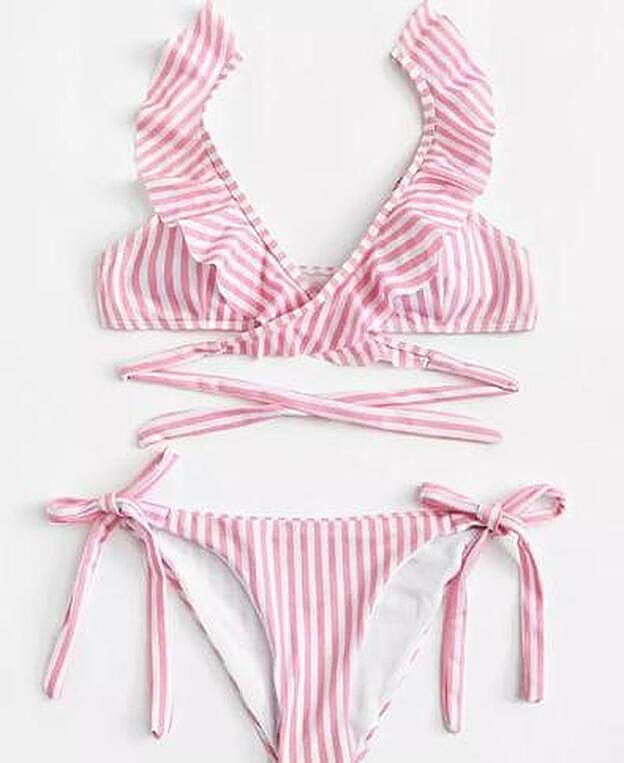 Bikini con volantes de Shein.