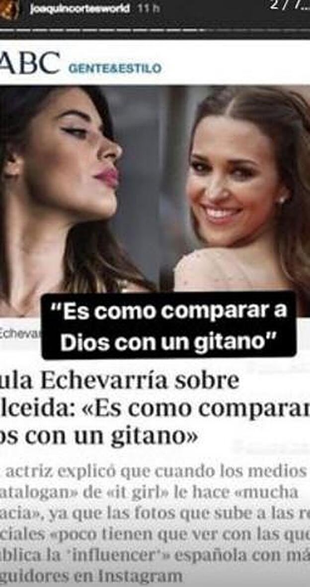 Paula Echevarría ofende a Joaquín Cortés con esta frase.