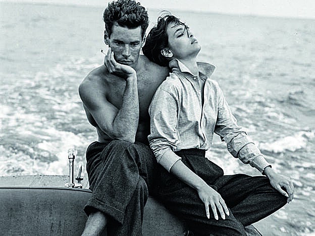 Bruce Hulse y Talisa Soto para Vogue Gran Bretaña (1982).