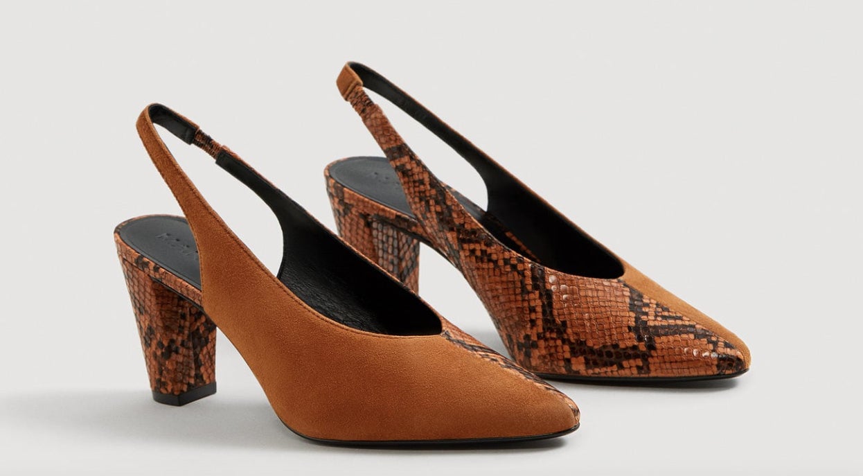 Zapato de piel destalonado de Mango: 49,99 euros.