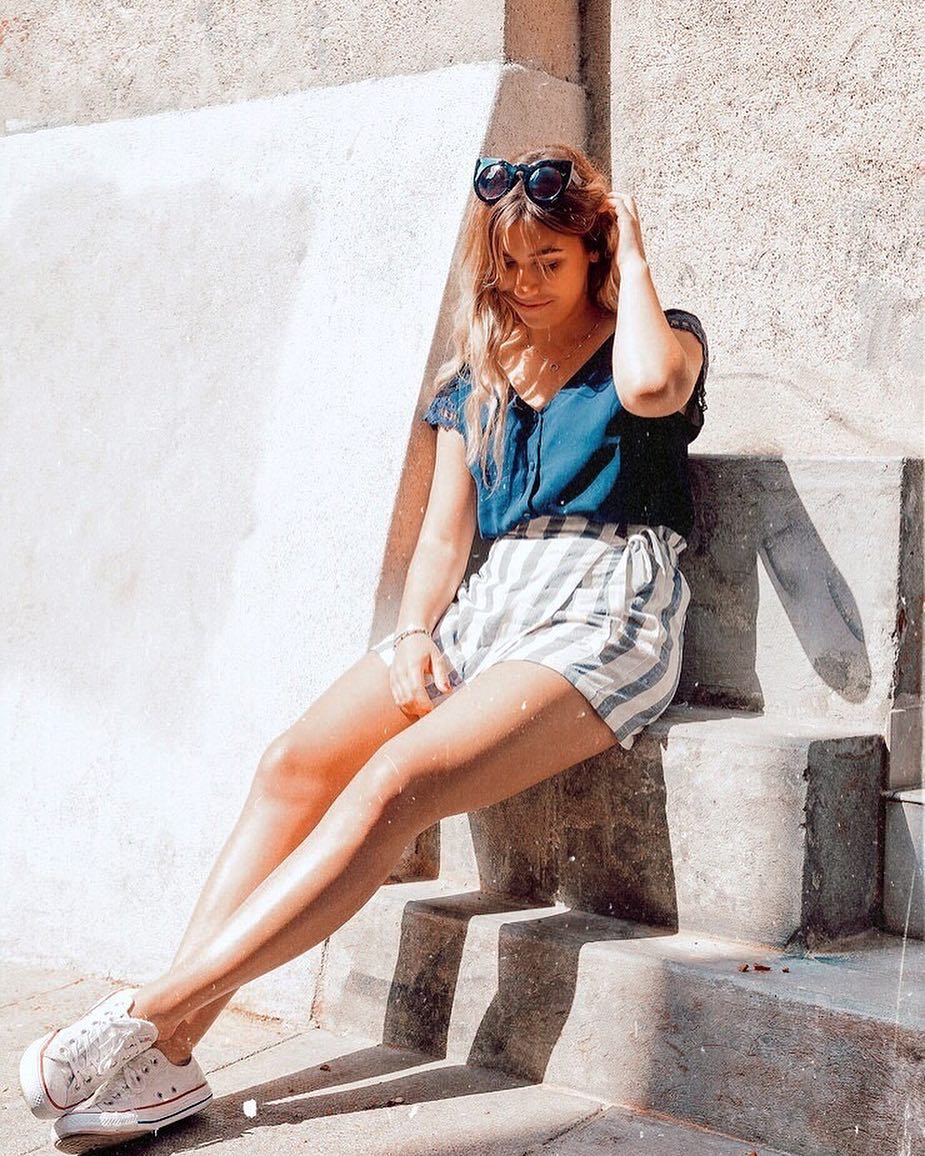 Shorts de rayas. Probablemente, el 'look' más recurrente y efectivo de este verano.