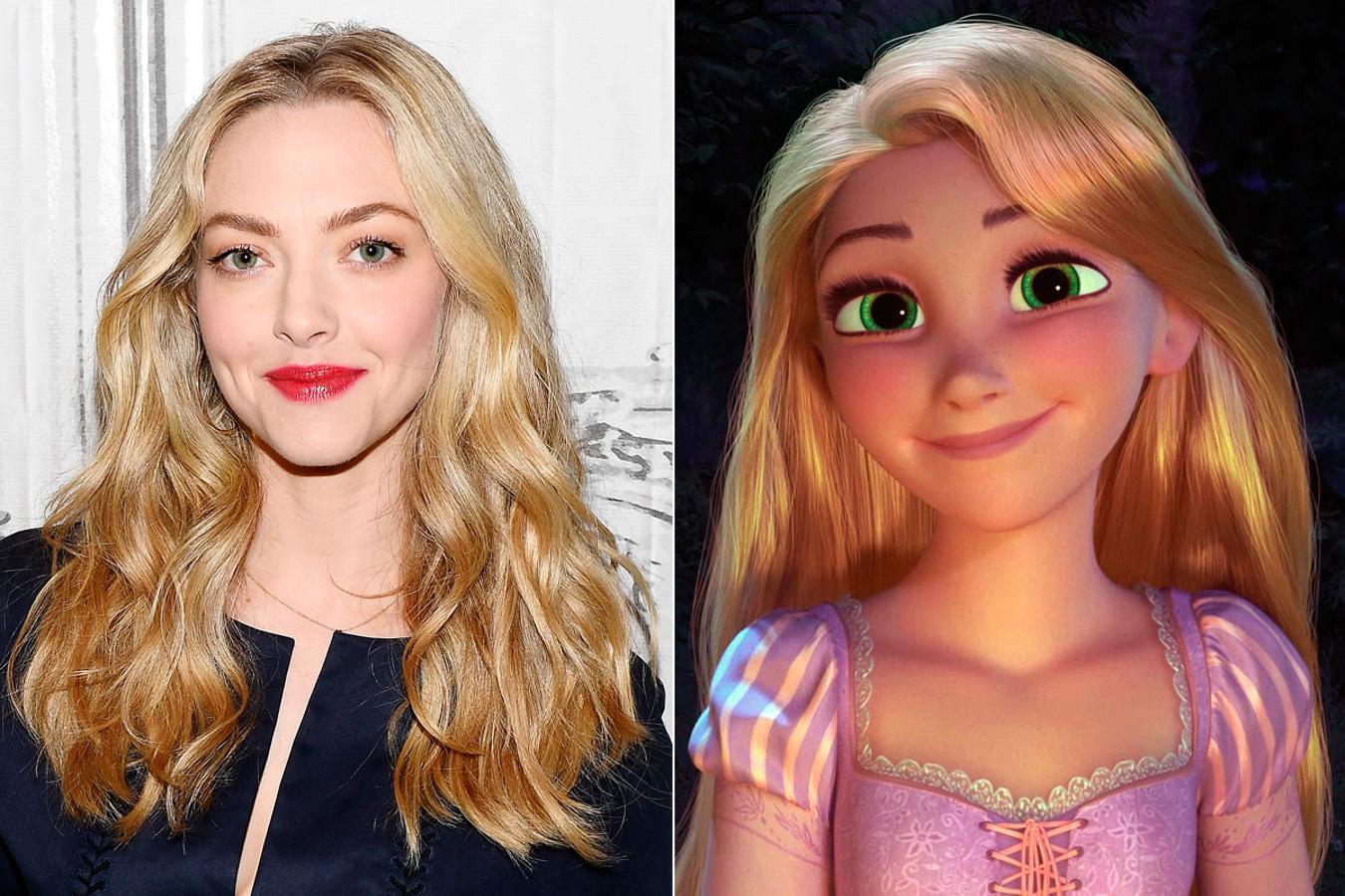 La actriz bien podría interpretar a Rapunzel en la versión de carne y hueso. Su cara inocente, sus ggrandes y expresivos ojos verdes, misma nariz y misma boca... ¿son la misma persona?