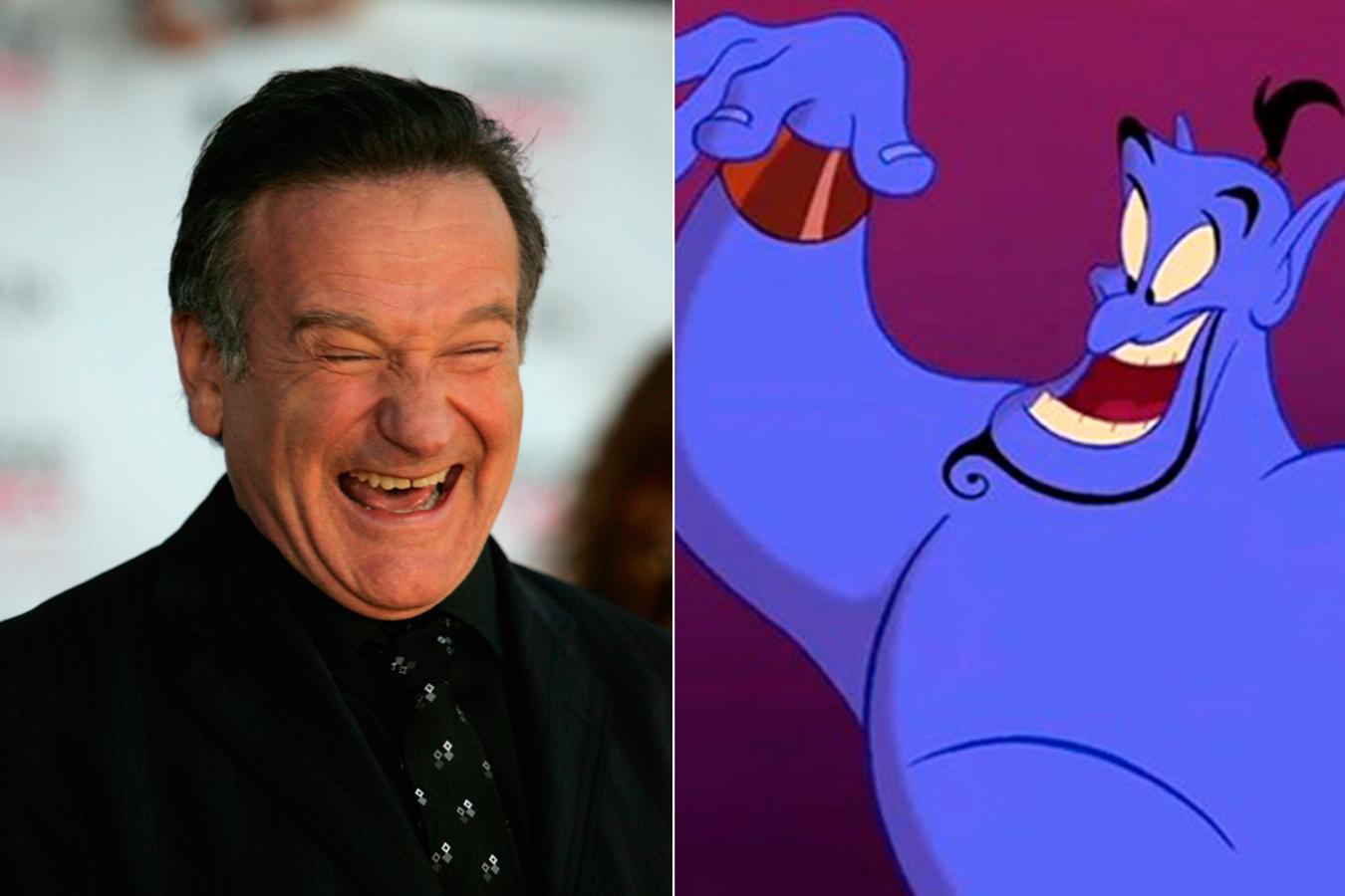 El fallecido actor es otro de las celebrities que se convirtieron en personajes Disney. De hecho, Robin Williams puso voz al genio de 'Aladdin' e incluso añadió algún que otro chiste propio al guion.