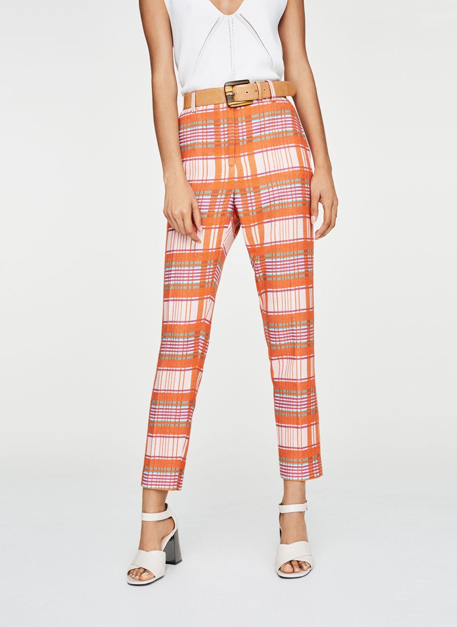 Pantalón de cuadro tartán de Uterqüe: 79 euros.