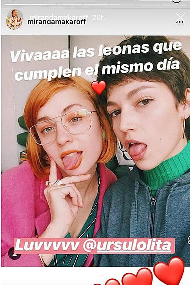 Felicitación de Miranda Makaroff a Úrsula. También era su diseñadora.