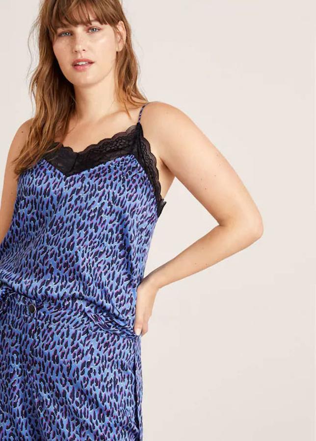 Top lencero con estampado de leopardo, 29,99 euros.