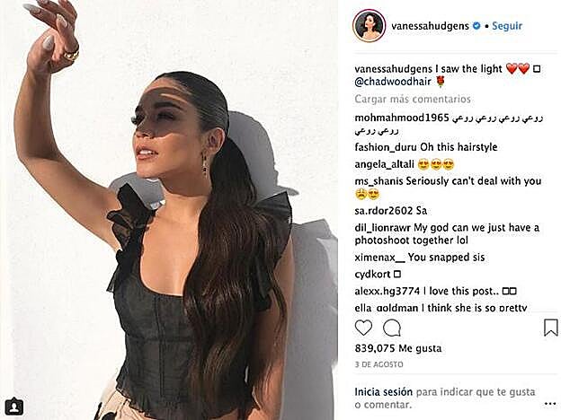 Vanessa ha sido la última en apuntarse al equipo de las coletas extralargas.