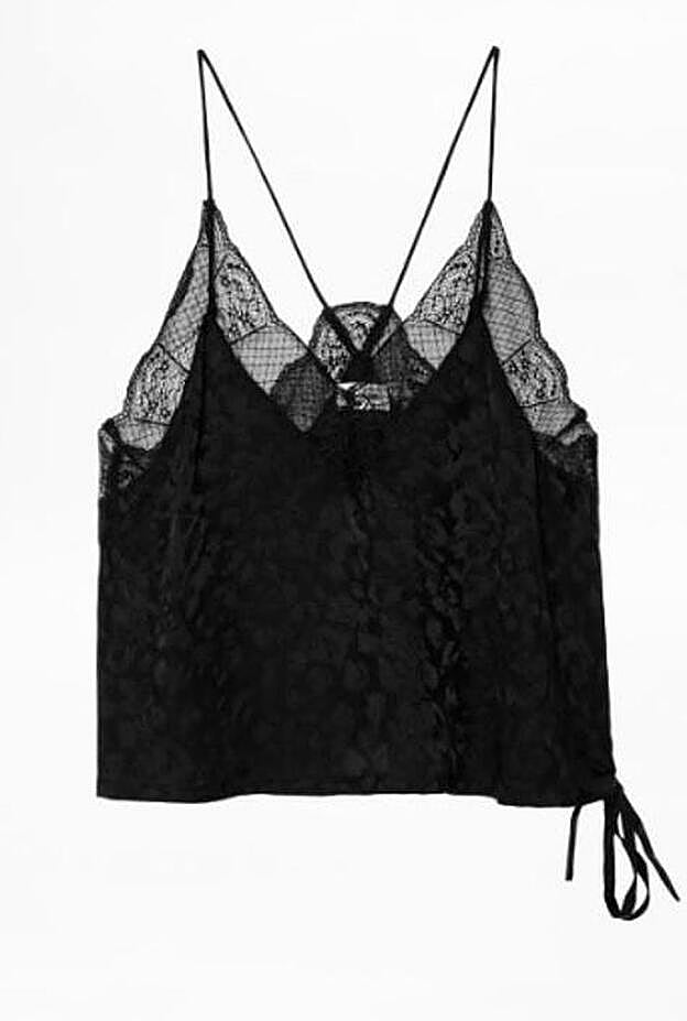 Top lencero Chris Jac leo en color negro, 147 euros.