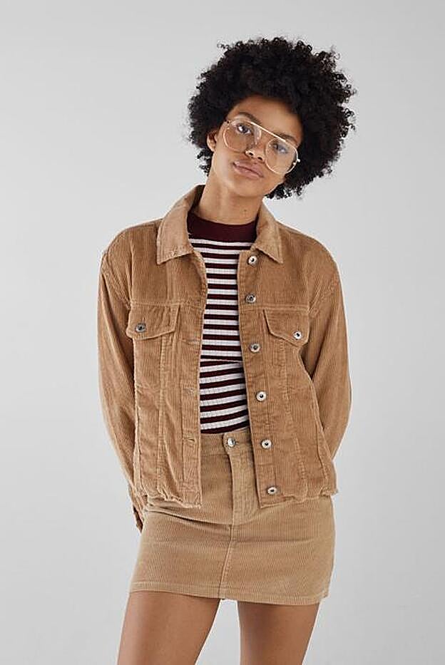 Cazadora de pana en color arena, 25,99 euros.