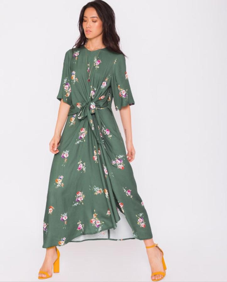 Vestido 'Rachel' en color verde de Magnolia Trendy, 20 euros.