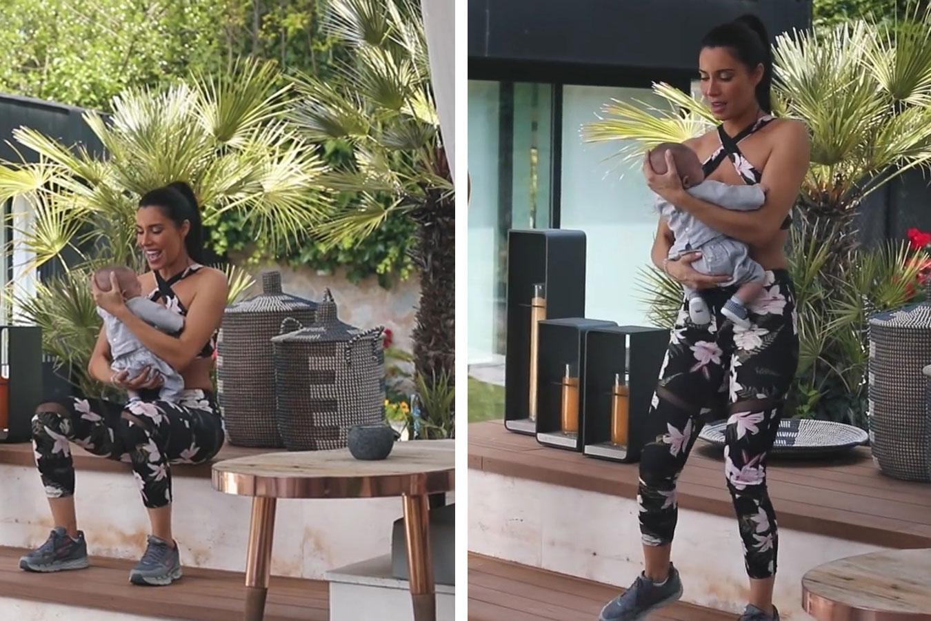 Pilar Rubio aprovecha los movimientos cotidianos para reforzar tanto las articulaciones como los músculos. El simple hecho de levantarnos y volvernos a sentar con el bebé en brazos ayuda a completar este refuerzo. Esto también lo podemos hacer subiendo y bajando un escalón para no sobrecargar demasiado la zona de la espalda ¡No olvides una correcta postura de espalda y brazos!