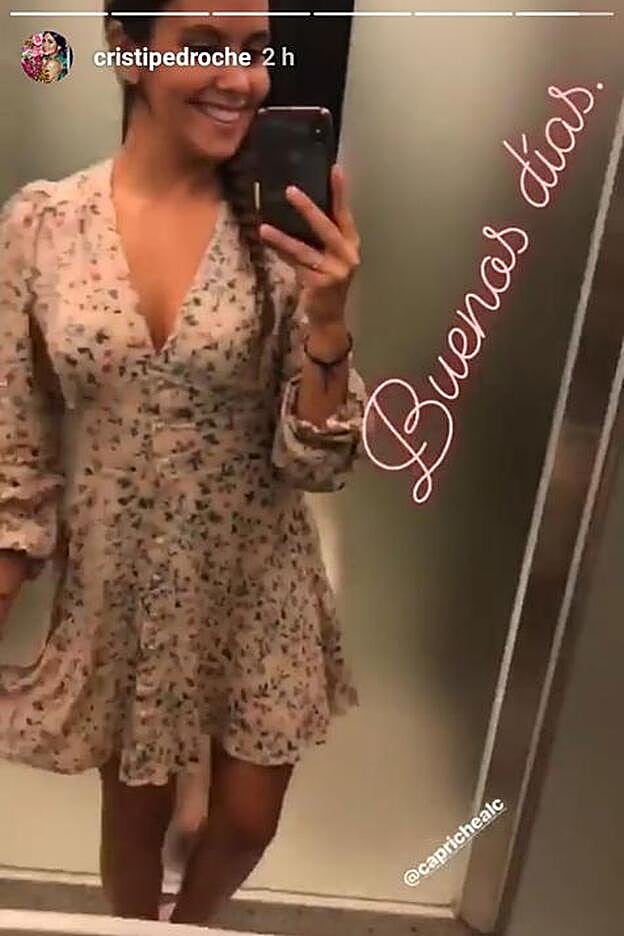 Cristina Pedroche compartía su 'look' a través de uno de sus 'stories' de Instagram.