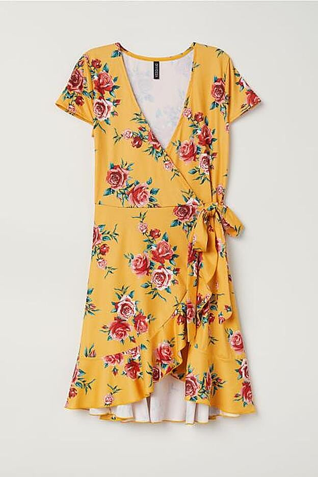 Vestido cruzado corto, 19,99 euros.