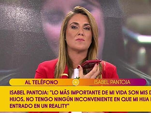 Carlota Corredera e Isabel Pantoja, hablan en 'Sálvame'.