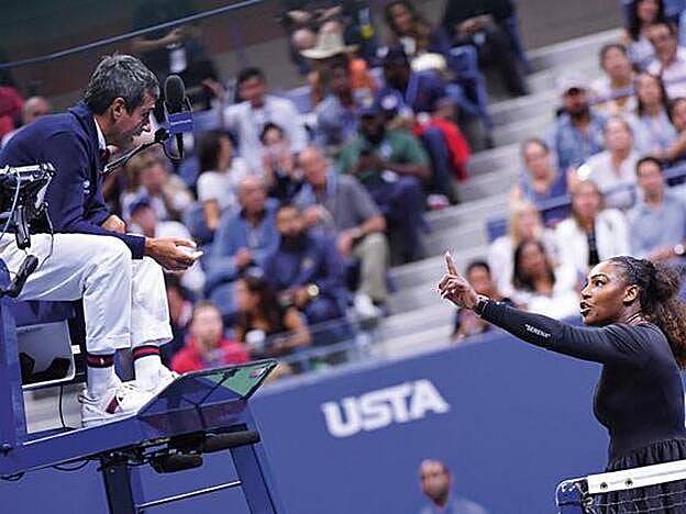 Segunda secuencia de la discusión de Serena Williams con el árbitro en US Open