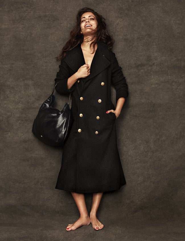 Abrigo marinero de El Corte Inglés. Bolso de Dayaday.