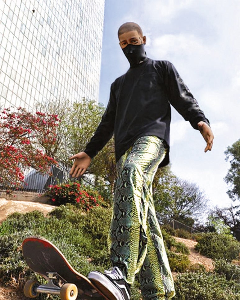 Incondicional de su “hermana” Miquela, Blawko (139.000 seguidores) es el vértice masculino del triángulo del estudio Brud, más dado a escribir sobre videojuegos y comida basura que sobre marcas. Su romance con Bermuda, a la que odió públicamente durante meses, despierta fascinación.