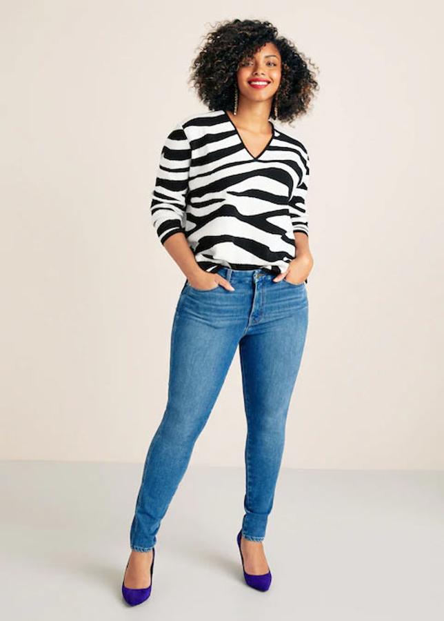 Jersey con estampado de cebra, 49,99 euros.