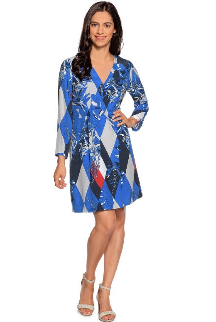 Vestido de manga larga en color azul de Tommy Hilfiger: de 169,90 a 89,90 euros.