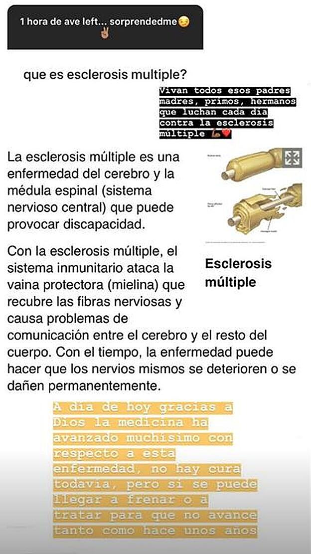 "No hay cura todavía, pero sí se puede llegar a frenar o a tratar para que no avance tanto como hace años", ha asegurado la 'influencer'.