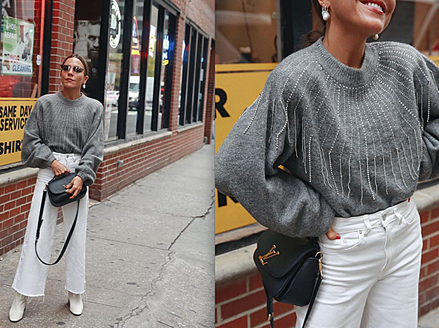 Paula Ordovás, con jersey de Zara