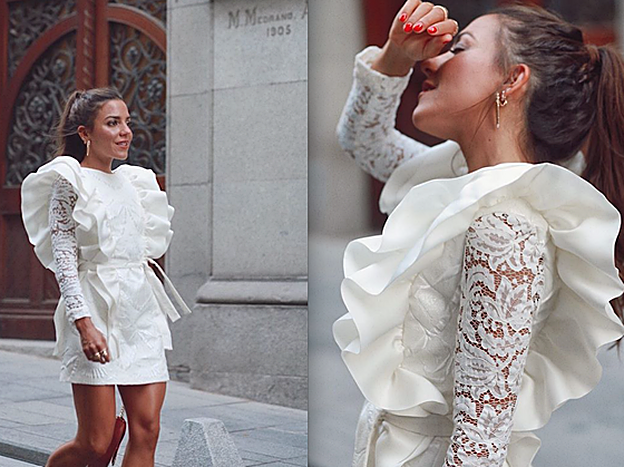 Paula Ordovás vestida de Fernando Claro.