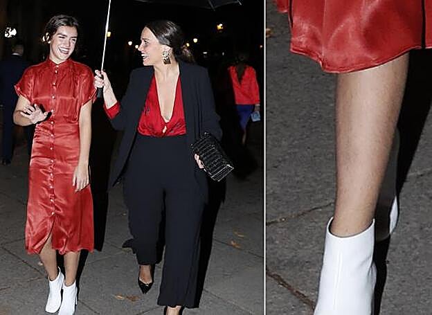 Amaia Romero llegando al evento.