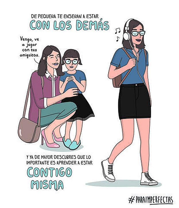 Una ilustración de Raquel Córcoles para La imperfecta.