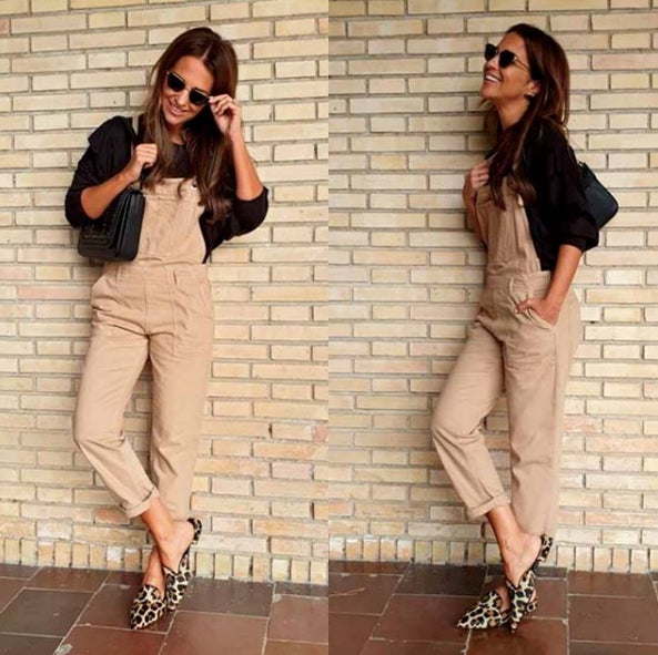 Paula Echevarría se niega a guardar su mono camel de Stradivarius y para poder seguir poniéndoselo le ha sumado una sudadera por debajo. ¡Qé buena idea ha tenido!