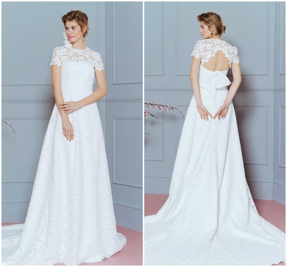 Las espaldas de los vestidos de novia de Jorge Vázquez para Victoria son un auténtico sueño.