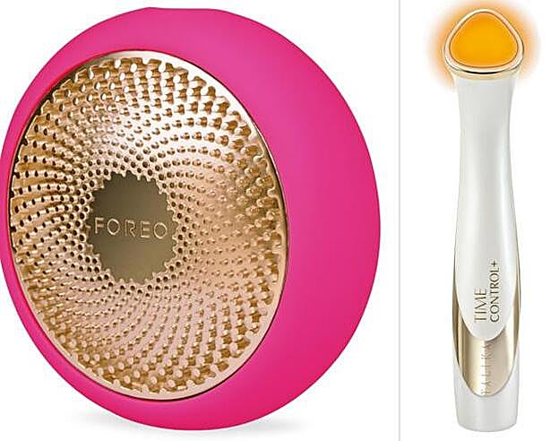 UFO (279 €) y Mascarilla Shimmer Freak Illuminating Eye Perfector (19,99 €) de Foreo. Time Control+ de Talika (139 €).