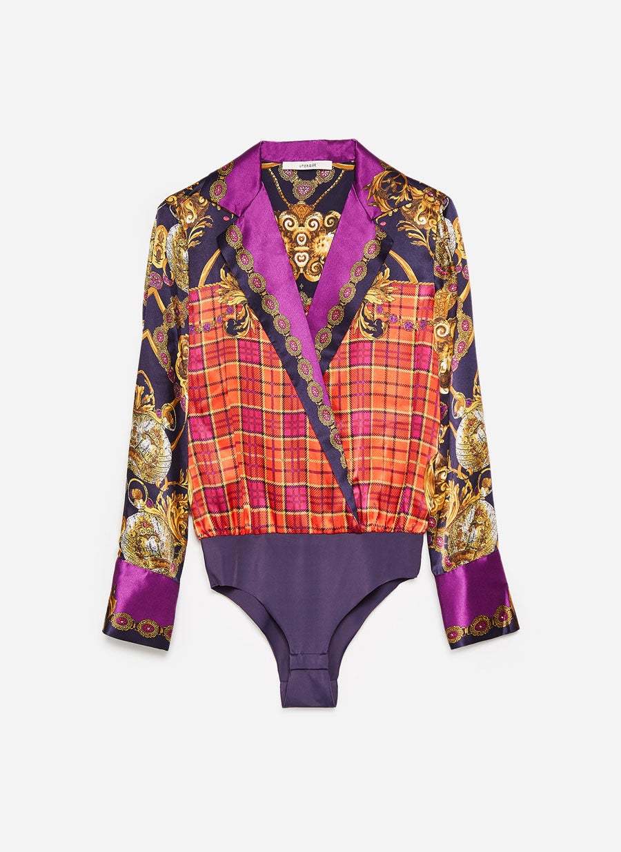 Body con estampado de mosaico de Uterqüe: 99 euros.
