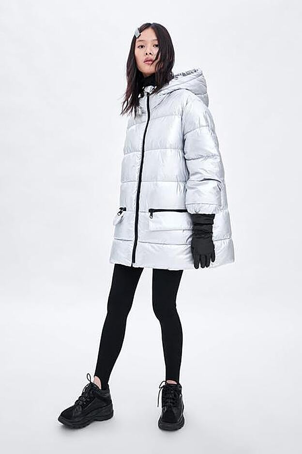 Uno de los plumíferos de Zara con el material tecnológico de Dupont, Sorona.