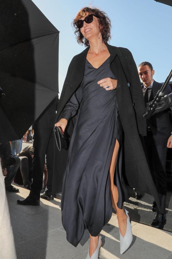 María Luisa Pérez, tía de la novia, a su llegada a la boda de Marta Ortega con Carlos Torretta.