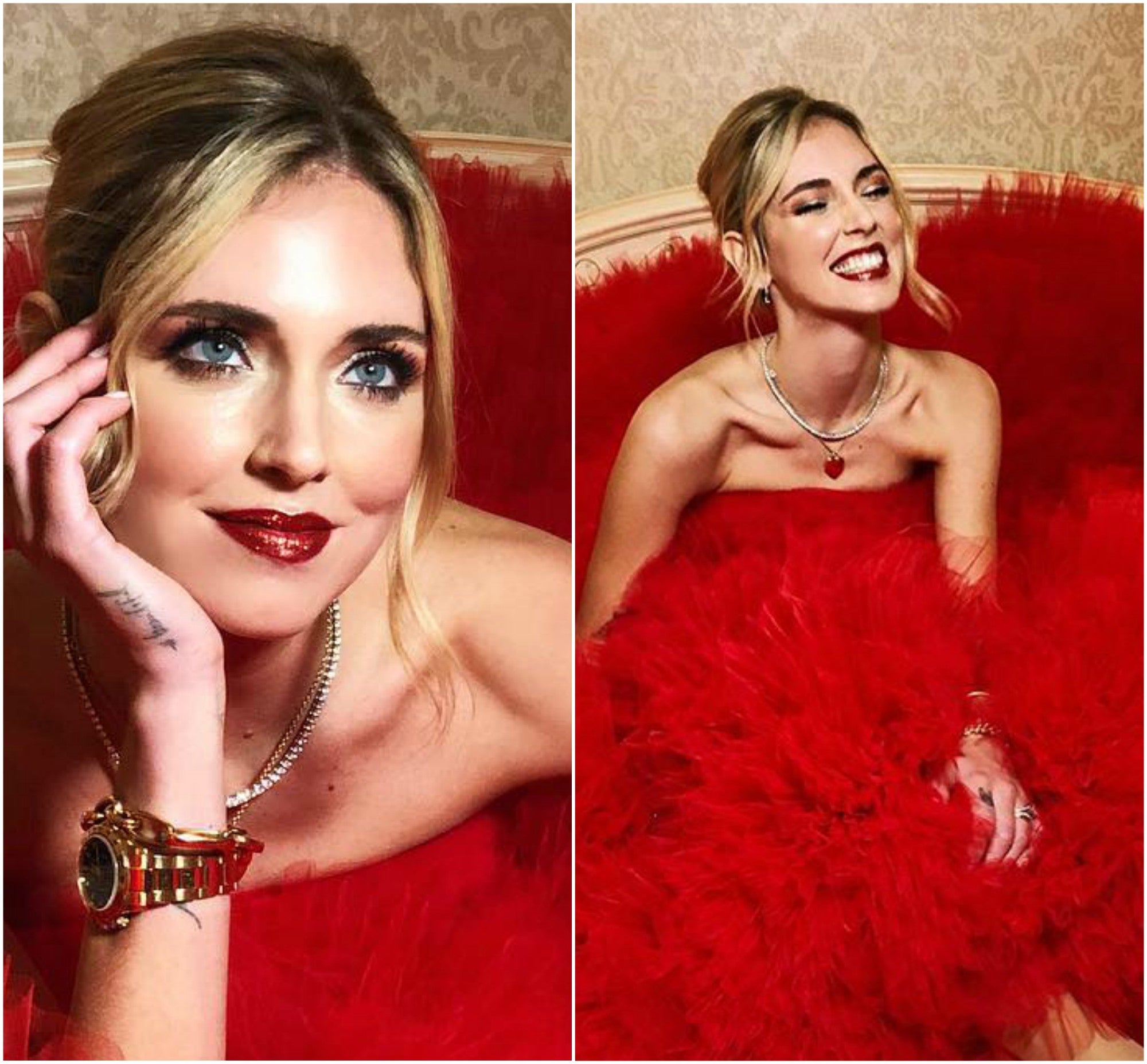 ¿Quién dijo que si te pintas los labios no puedes maquillarte los ojos? Chiara Ferragni demuestra que no siempre es así con este look que lució en Disneyland Paris por el 90 aniversario de Mickey Mouse. Solo necesitas una barra de labios roja con brillo, sombras de ojos marrones para el ahumado y máscara de pestañas.