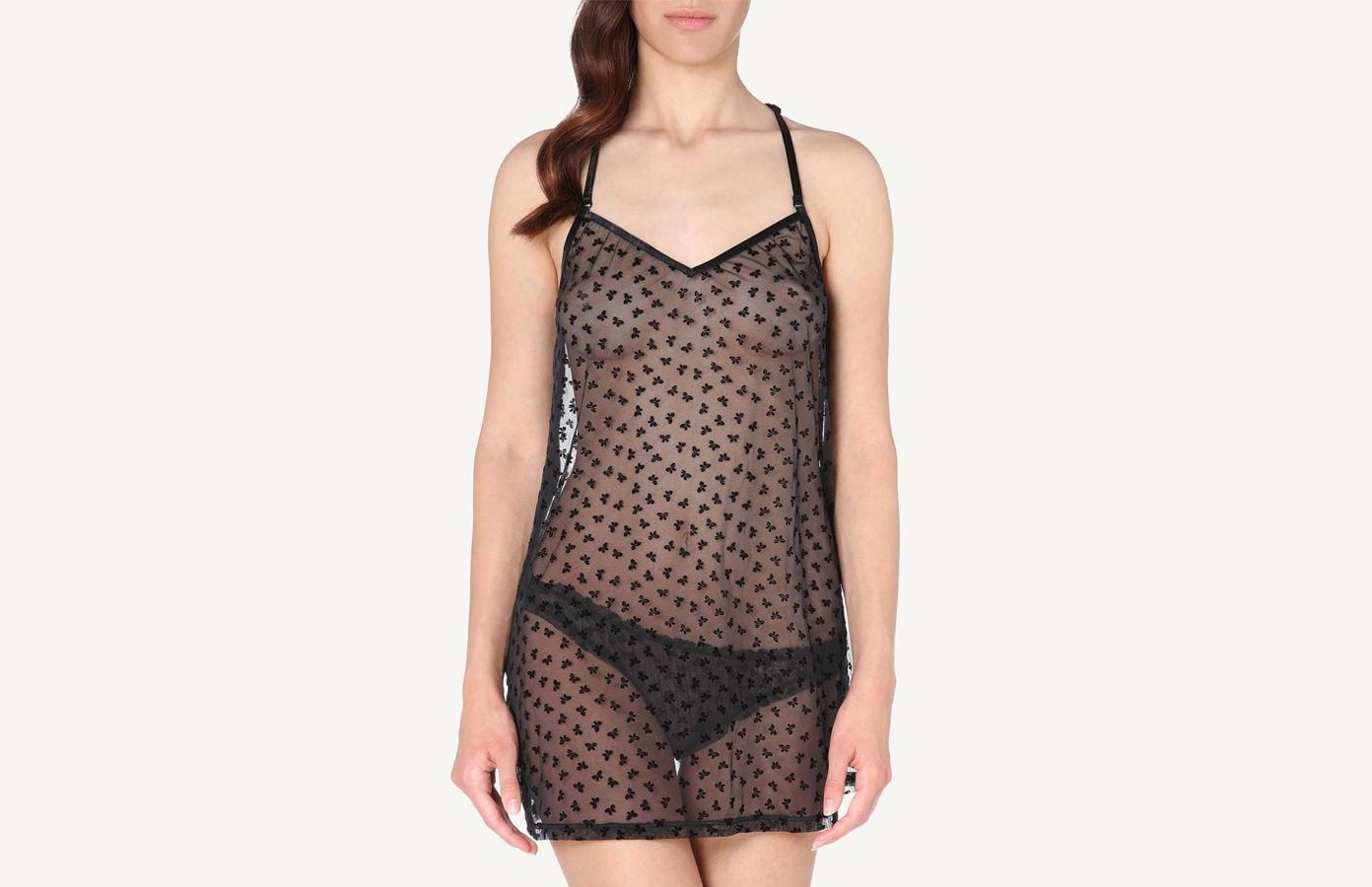 Conjunto de tul con bordados en forma de mariposa: 35,90 euros en Intimissimi.