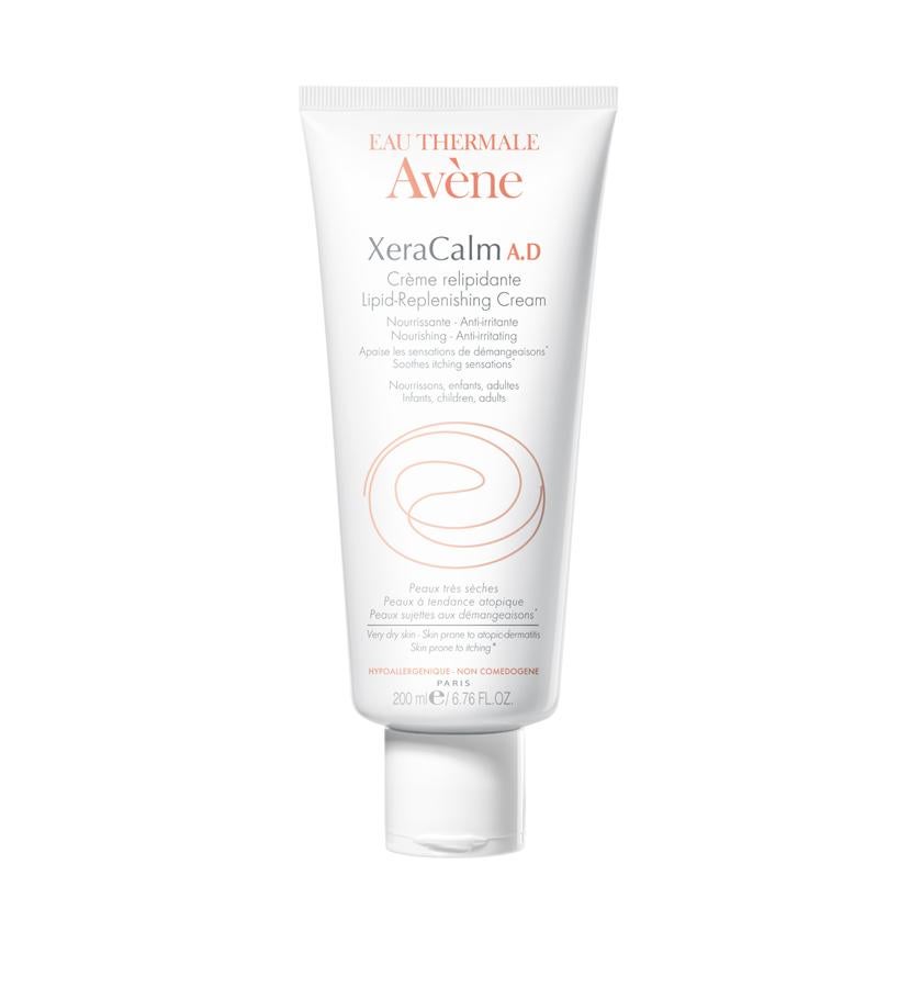 Especialmente indicada para pieles con sequedad moderada, con tendencia atópica o que presentan picor. Xeracalm A.D.  Crema Relipidizante de Avène  (19,71 €).