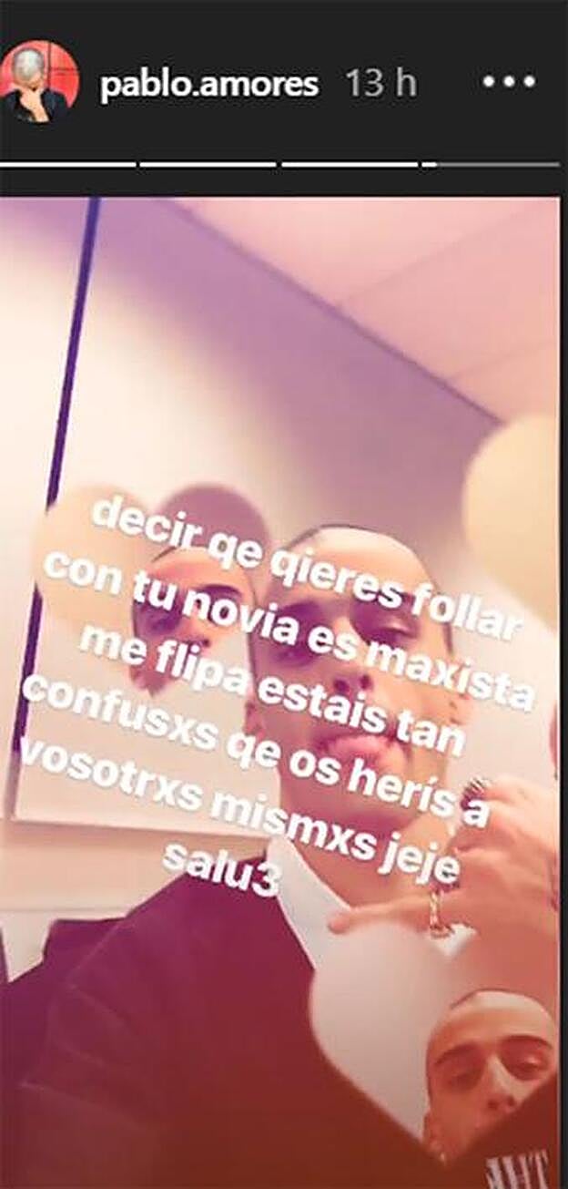 La respuesta de Pablo, novio de María, a las críticas tras su comportamiento en 'OT 2018'.