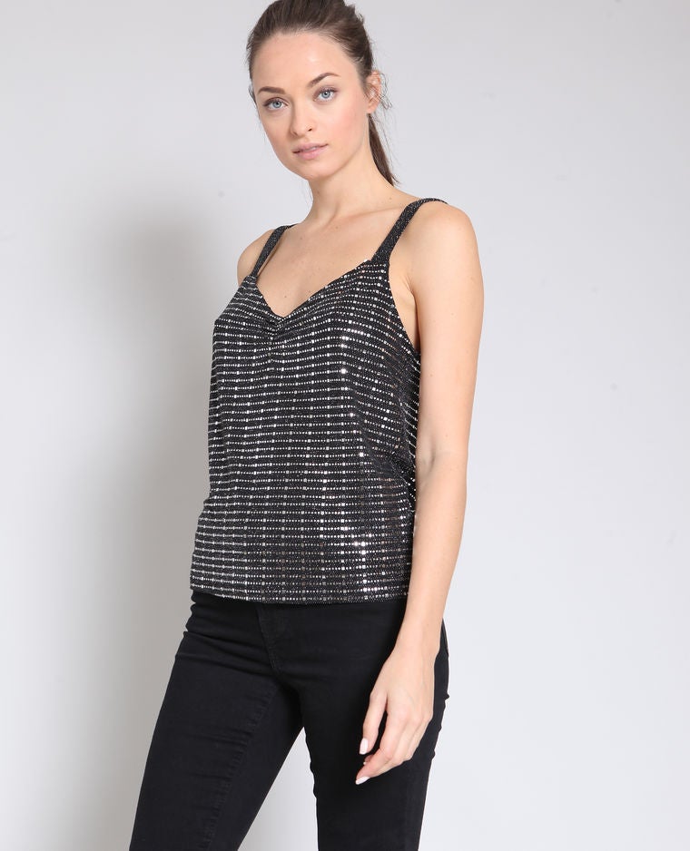 Top con lentejuelas de Pimkie: 12,99 euros.