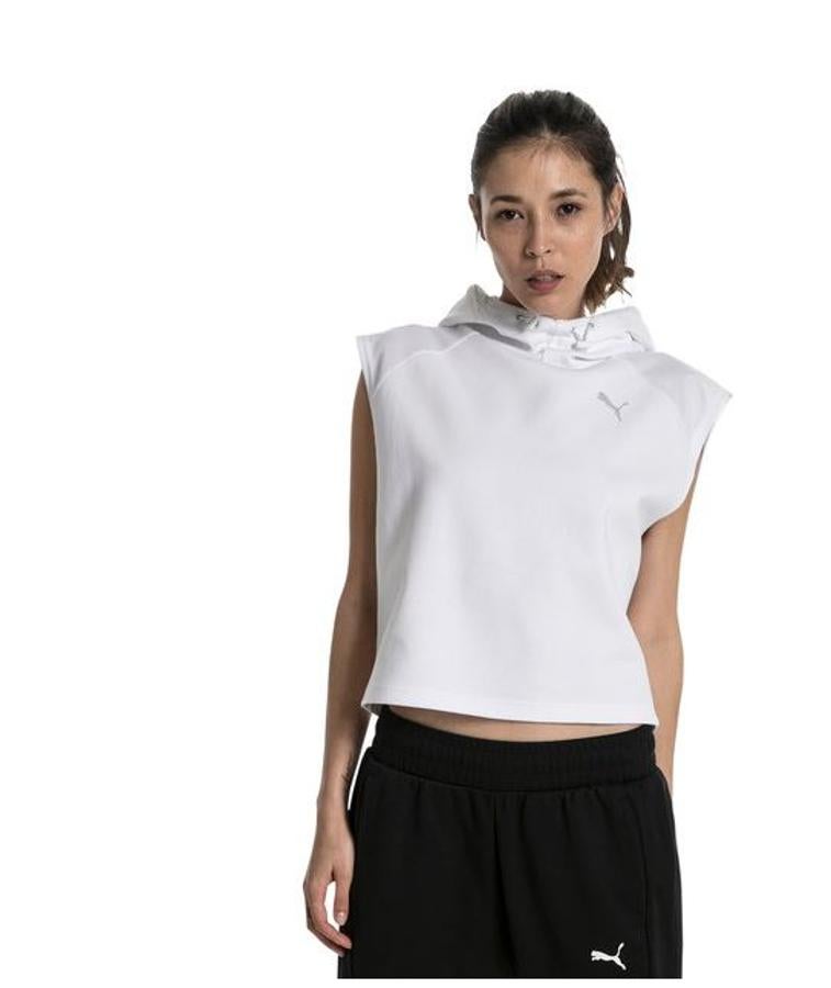 Sudadera con capucha sin mangas de mujer de Puma: 20.00 euros.
