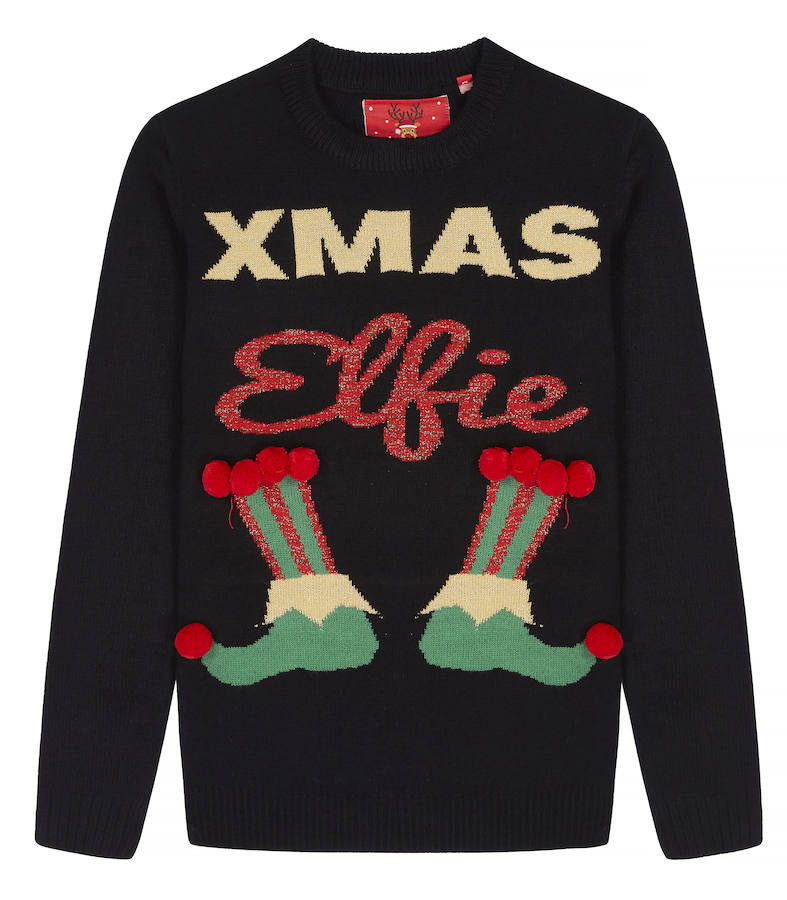 Esta Navidad, olvídate de los 'selfies' y apuesta por los 'elfies' con este 'ugly sweater' de The Christmas Workshop, a la venta en Amazon por 23.47 euros.