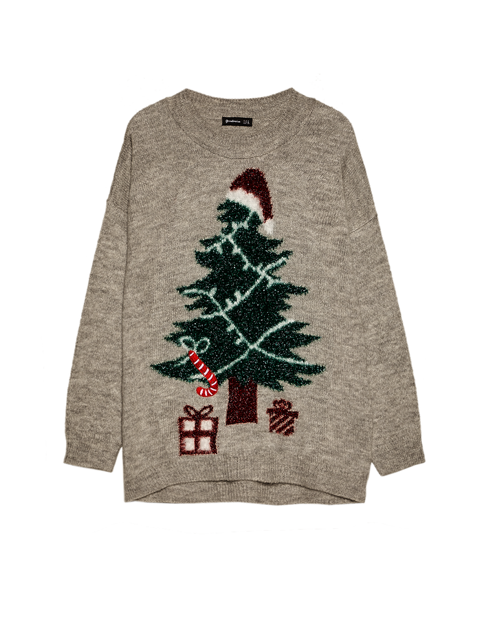 Queremos este jersey de Stradivarius (25.99 euros) debajo de nuestro árbol de Navidad.