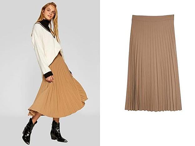 Falda plisada de Zara.