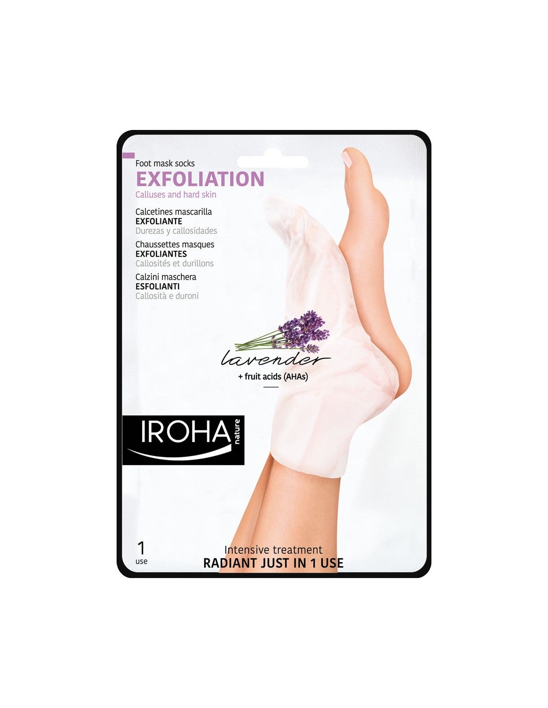 La exfoliación de la piel se inicia de forma natural y gradual transcurridos 4-7 días después de la aplicación. Cada pack contiene: Un par de calcetines doble capa de tacto aterciopelado con diseño exterior 'easy movement' y suave tejido interior tisú impregnado con 20ml de suero cada uno. (9,90 €) En parafarmacias y perfumerías Arenal.