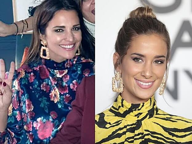 Paula Echevarría y María Pombo con pendientes dorados.
