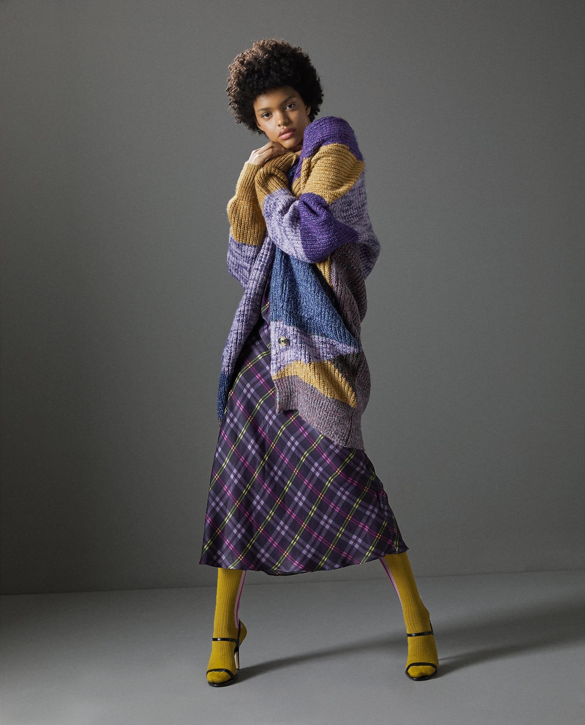 Chaqueta con estampado patchwork: 129 euros.