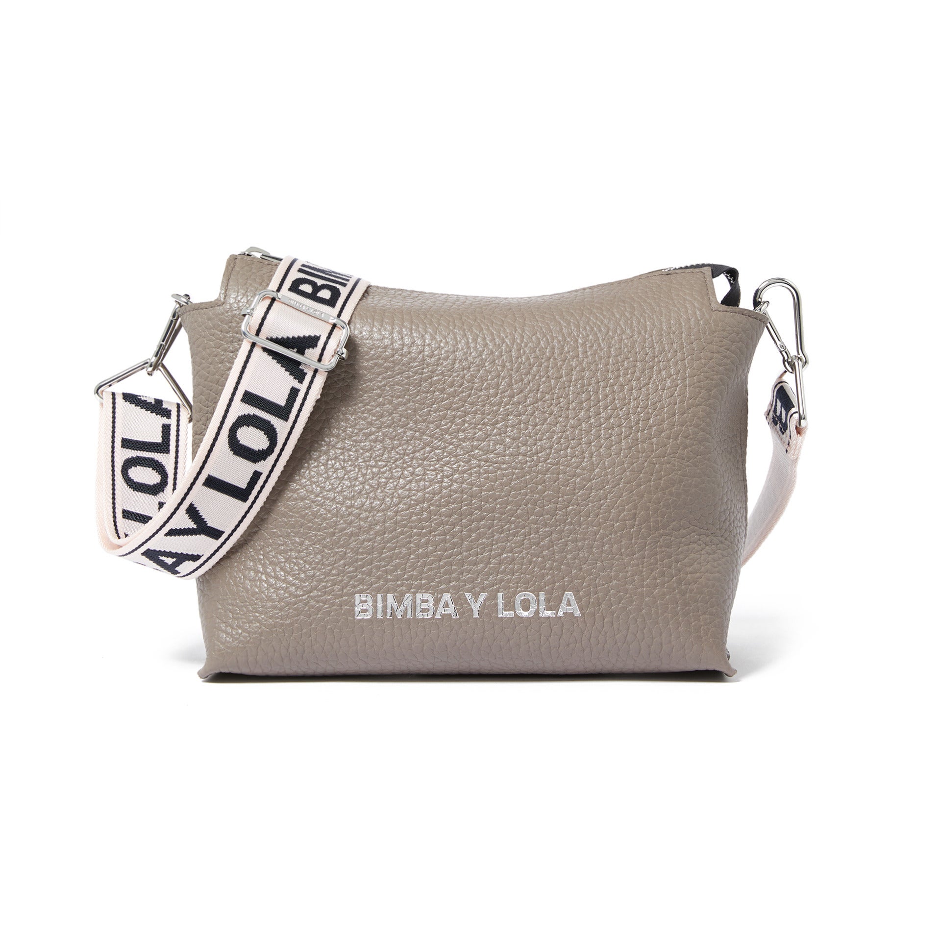 Bolso bandolera grande de piel y en color beige: 156 euros.